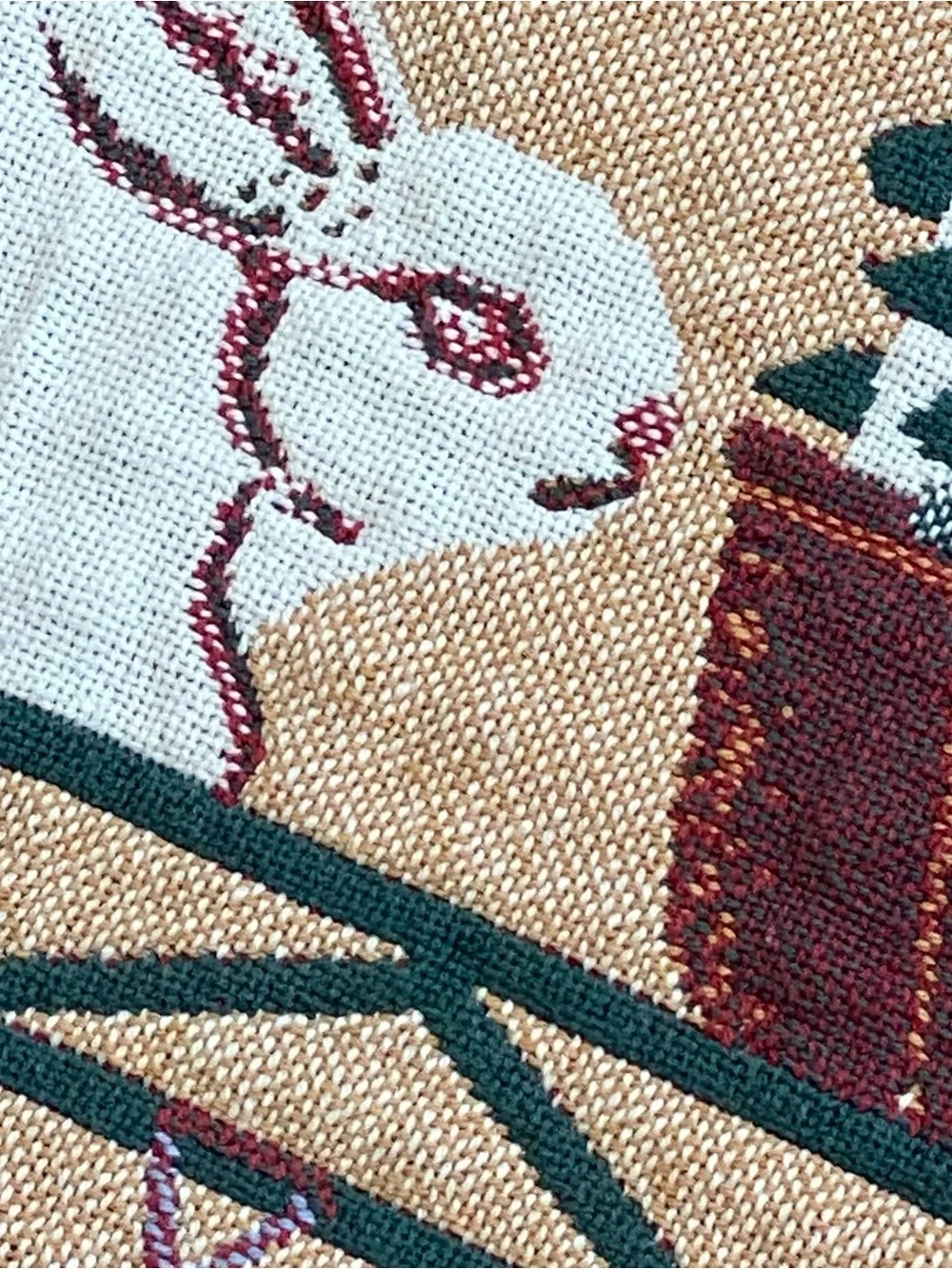 Vintage Goodwin Weavers Garden Seeds Tapestry Throw
